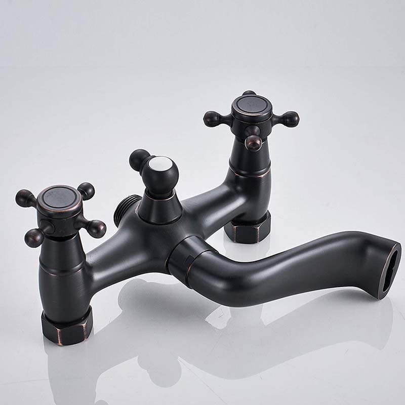 Black Bronze Clawfoot Bath Tub Faucet Dual Ceramic Handle with Handshower Freestanding Bathtub Mixer Tap Bathroom Tub Mixer Tap|handle ball|handle faucetfaucet light temperature controlled - AliExpress