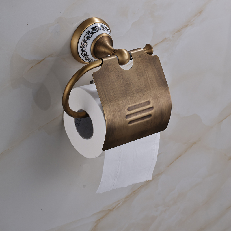 Free Shipping Bathroom Organizer Storage Holder Wall Mounted Toilet Roll Paper Holder Antique Brass Finished|toilet roll paper holder|paper holderroll paper holder - AliExpress