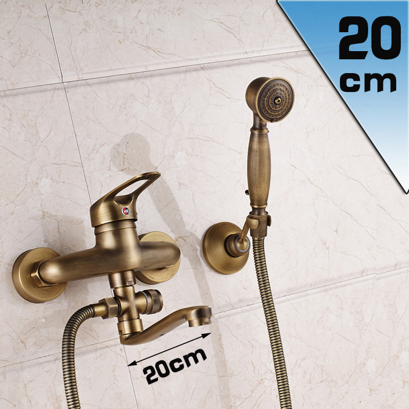 Modern Bath Faucet Antique Brass Hot and Cold Water Shower Mixer Tap Single Handle 16/20/25 cm Long Nose|mixer tap|nose longmixer mixer - AliExpress