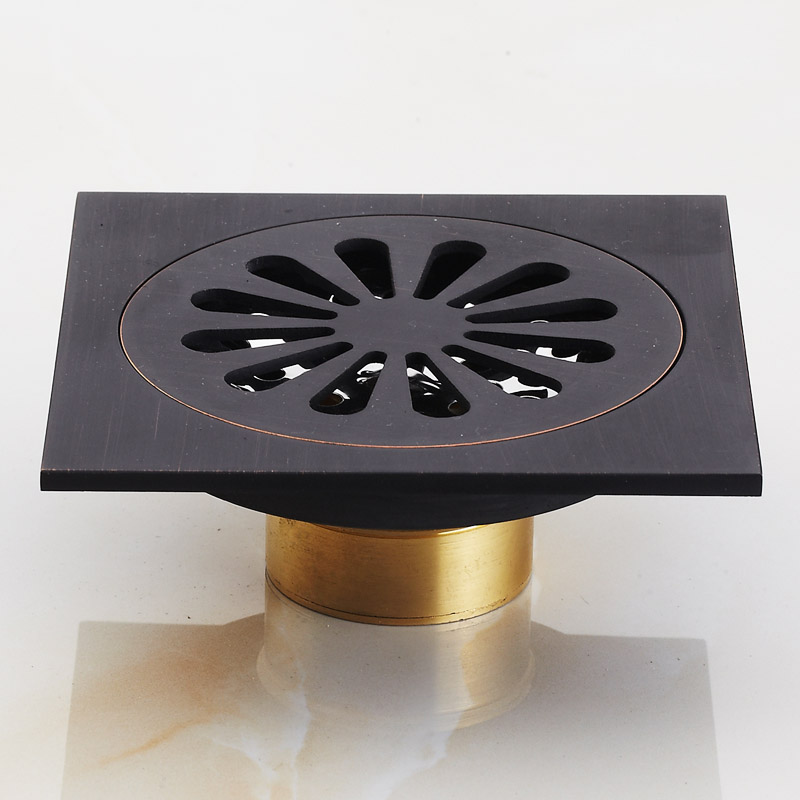 Free Shipping Square Deodorant  Floor Waste Drain Strainer Blackened Bronze 10cm Floor Cover Sink Grate Shower Floor Drain|floor waste drain|shower floor drainfloor drain - AliExpress