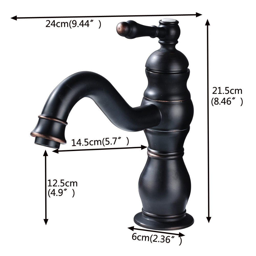 Deck Mounted Hot Cold Water Bathroom Faucet Brass Black Washing Basin Tap Long Neck Swivel Spout Basin Mixer Faucet|Basin Faucets|   - AliExpress