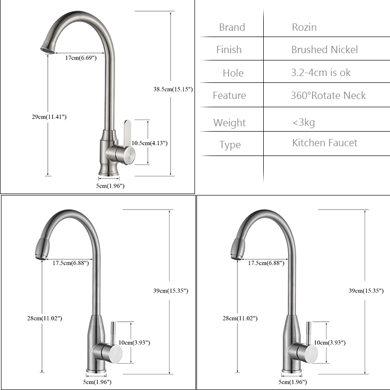 Brushed Golden Kitchen Sink Faucet 360 Degree Rotate Spout Single Handle Bathroom Kitchen Tap Cold and Hot Water Mixer Cranes|Kitchen Faucets|   - AliExpress