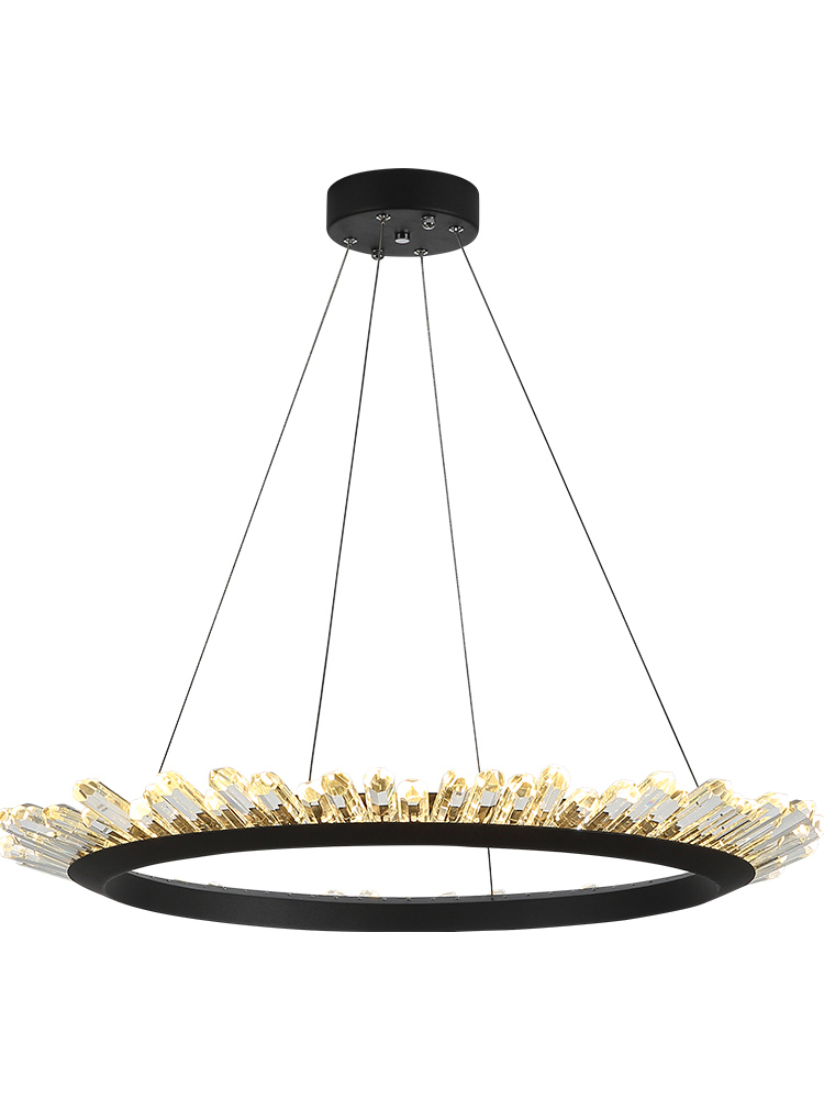 Postmodern LED chandelier hotel deco fixtures Round hanging lights bedroom pendant lamp living room suspension crystal luminaire|Pendant Lights|   - AliExpress