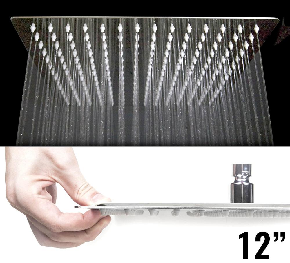 8/10/12 inch Square Rain Shower Head PLUS 11 inch Solid Brass Angle Adjustable Extension Arm Chrome Wall Mounted|shampoo bed|shampoo dispensershampoo car - AliExpress