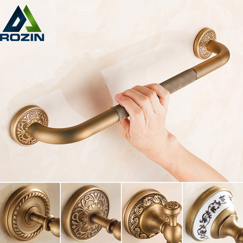 Antique Brass Solid Brass Bathtub Grab Bar Wall Mounted Bathroroom Hand Rails Free Shipping Multi styles|rail drawer|rail airrail car - AliExpress