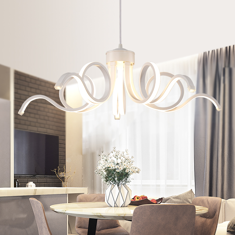 75W Modern LED Chandelier Lighting For Living Room Hotel Restaurant Bedroom Hanging Lamp Aluminum Body Chandeliers AC 90V   260V|chandelier living room|dining room chandelier lightingled chandelier light - AliExpress