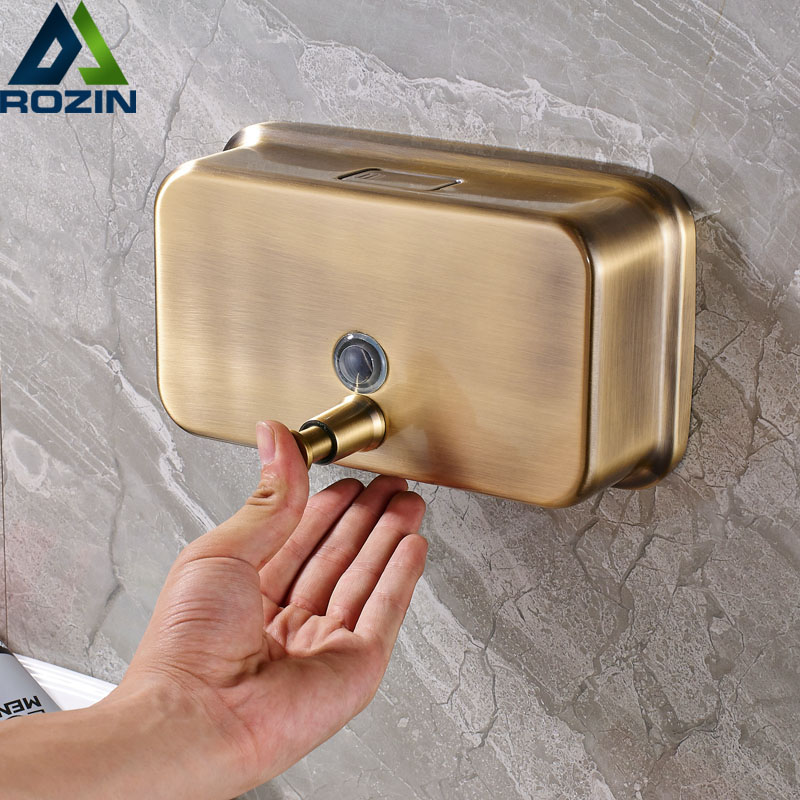 Free Shipping Antique Brass Liquid Shampoo Soap Dispenser Single Box Bathroom 1000ML Touch Soap Dispenser Box|shampoo soap dispenser|touch soap dispensersoap dispenser - AliExpress