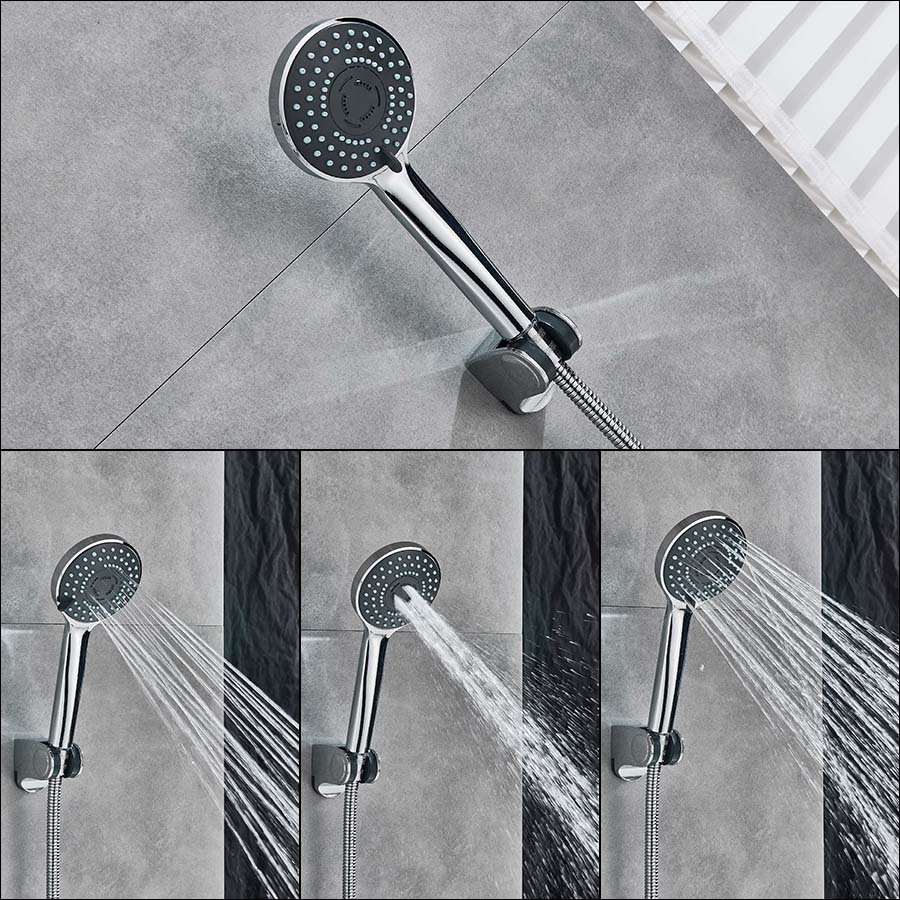 Bright Chrome Long Nose Bathtub Faucet Wall Mounted Single Handle Tub Mixer Tap Bathroom Tub Sink Tap with Hand Shower Head|Bathtub Faucets|   - AliExpress