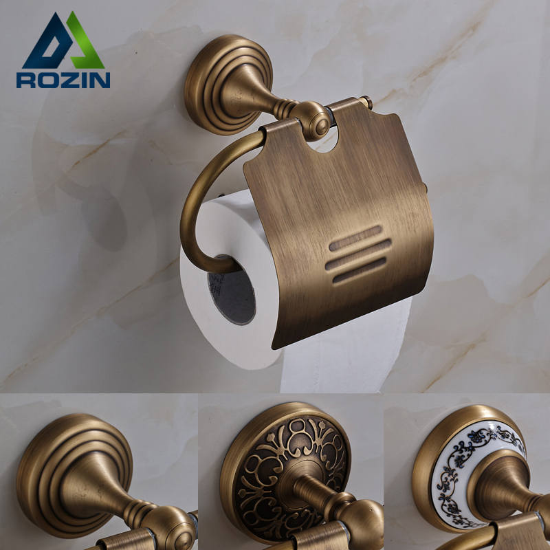 Free Shipping Bathroom Organizer Storage Holder Wall Mounted Toilet Roll Paper Holder Antique Brass Finished|toilet roll paper holder|paper holderroll paper holder - AliExpress