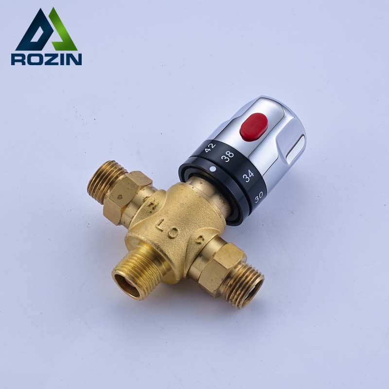 Free Shipping Thermostatic Valve Temperature Mixing Valve for Solar Water Heater Valve Chrome Constant Water Mixers|thermostatic mixer valve|thermostatic valve mixervalve chrome - AliExpress