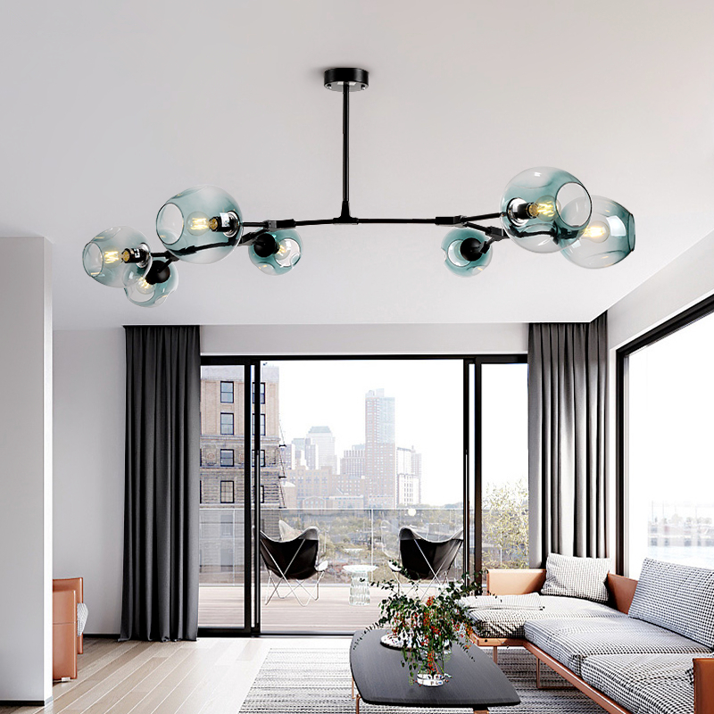 Postmodern LED chandelier glass hanging lights bedroom luminaires living room suspended lighting home fixtures pendant lamps|Chandeliers|   - AliExpress