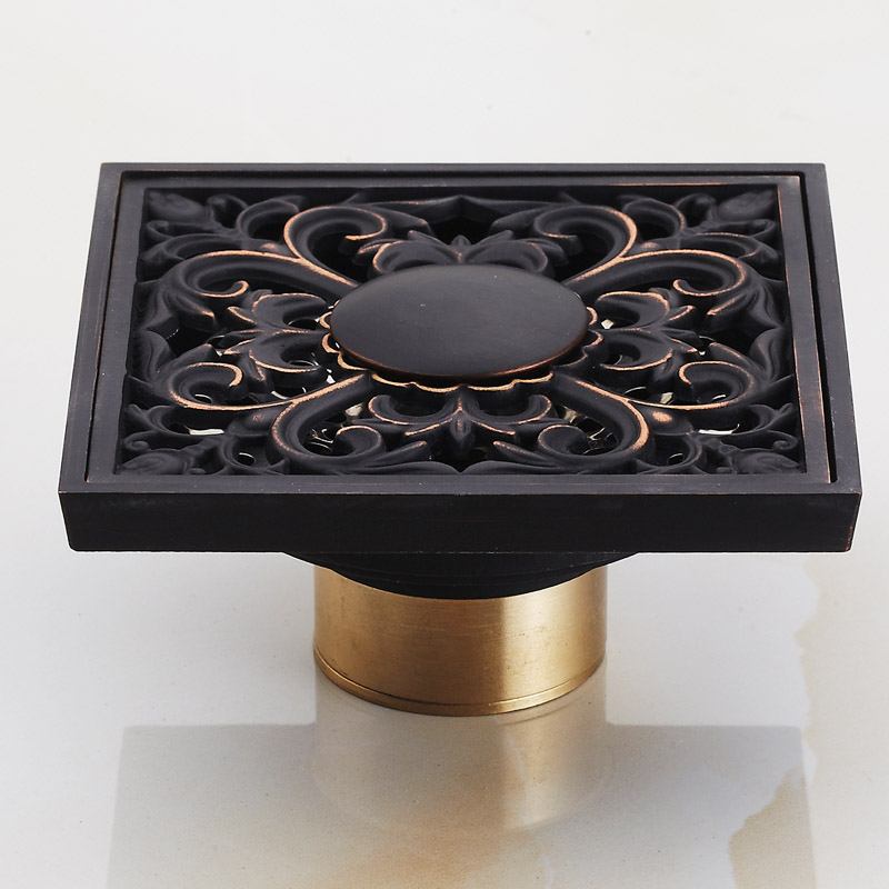 Free Shipping Square Deodorant  Floor Waste Drain Strainer Blackened Bronze 10cm Floor Cover Sink Grate Shower Floor Drain|floor waste drain|shower floor drainfloor drain - AliExpress