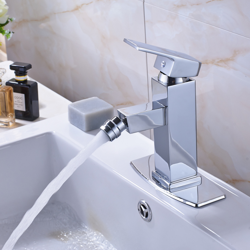 Polished Chrome Single Lever Bathroom Bidet Faucet Deck Mounted Square Mixer Taps Women use Faucet|polish chrome|mixer tapsdeck mounted - AliExpress