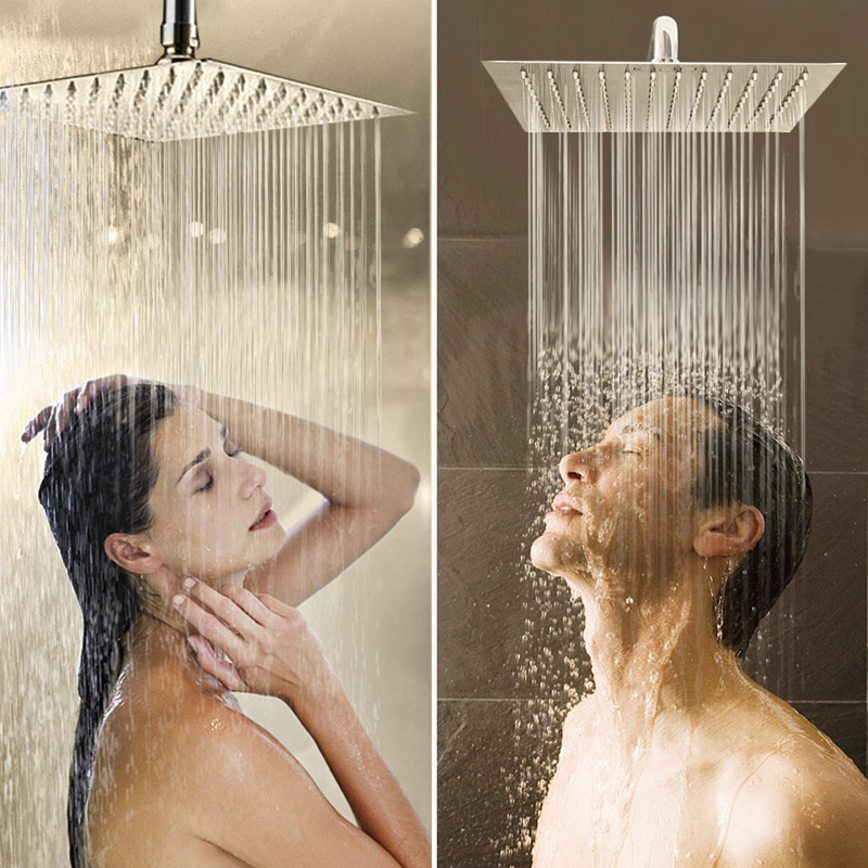 Rozin Bright Chrome 8" Ultrathin Shower Head Brass 15" Shower Arm 59" Stainless Steel Hose Wall Mounted Rainfall Showerhead|steel tmt|hose reel pressure washerhose inlet - AliExpress