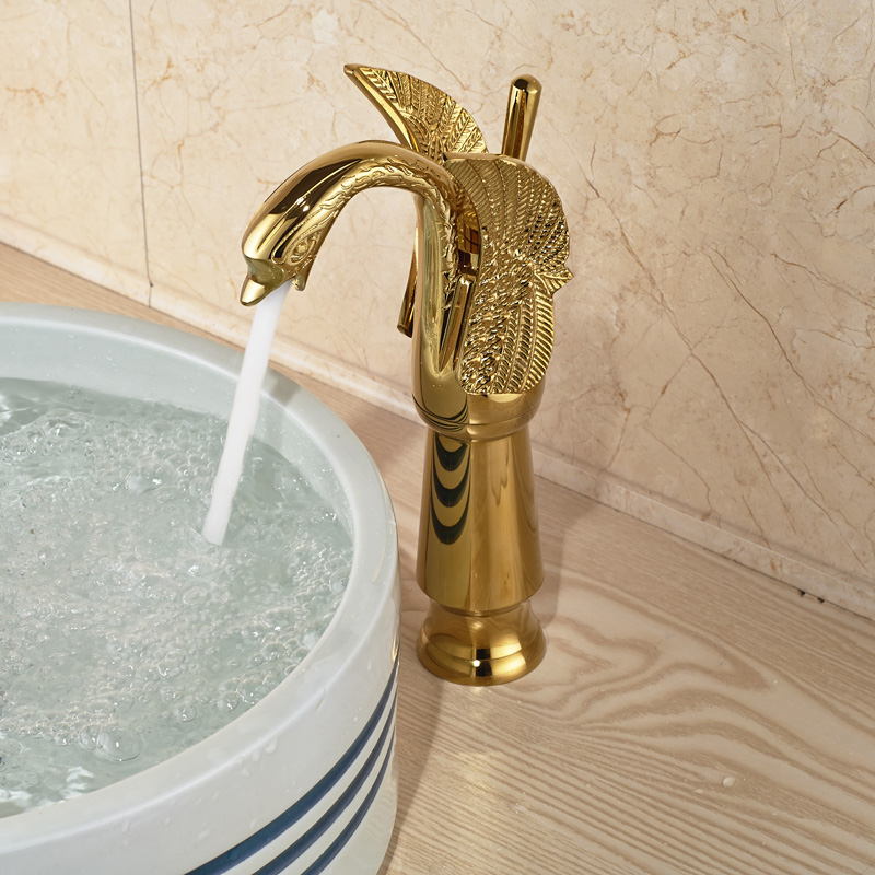 Golden Swan Bathtub Faucet Deck Mounted Bath Shower Set Brass Hand Shower Basin Mixer Tap Widespread Tub Sink Faucet|Bathtub Faucets|   - AliExpress