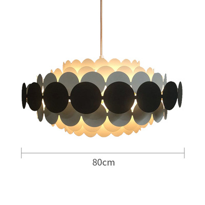 Modern blue/red/black LED chandelier Iron art round hotel living room fixtures dining room hanging lights bedroom pendant lamps|Pendant Lights|   - AliExpress