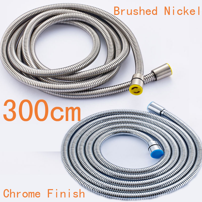 Chrome/Brushed Nickel Bathroom Shower Hose 300cm Stainless Steel ShowerPipe Handheld Shower Pipe Shower Faucet Accessory|hose pumps|pipes factorypipe join - AliExpress