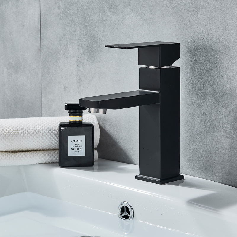 Matte Black Bathroom Vessel Sink Faucet Deck Mounted Basin Mixer Tap One Handle Cold and Hot Washing Tap Chrome/Brushed Gold|Basin Faucets|   - AliExpress