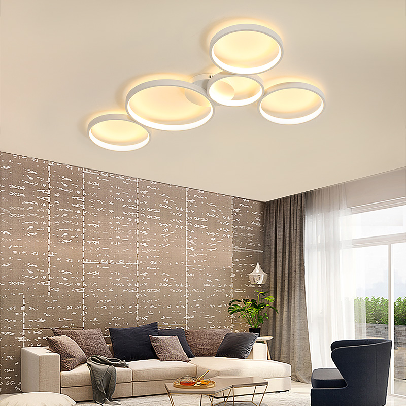 Remote Dimming Ceiling Lights For Dining Living Room Bedroom Panel Light White Black Modern LED Ceiling Lamps 22W 36W 48W 70W|Ceiling Lights|   - AliExpress