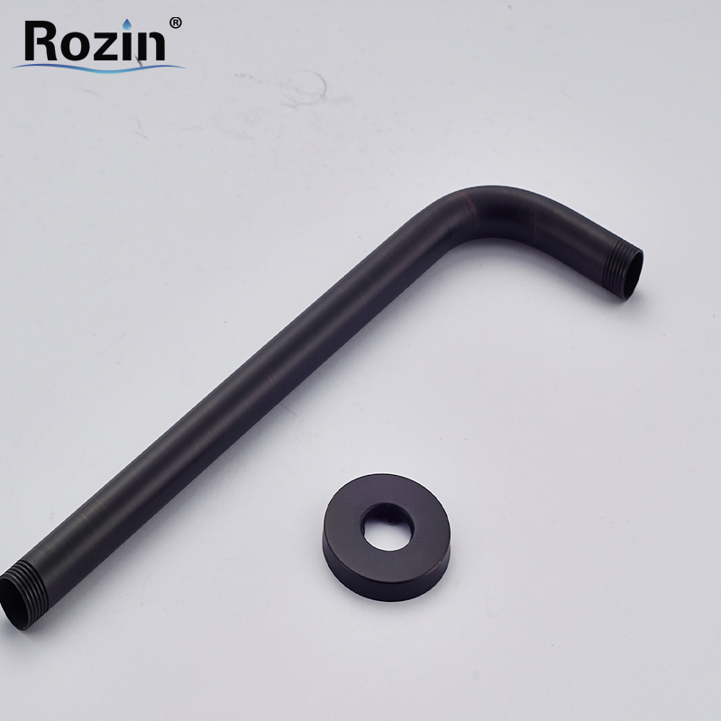 Free Shipping Wall Mount Black Brass Shower Head Holder Shower Arm Shower Fixed Pipe Oil Rubbed Bronze|pipe roller|oil aromapipe tool - AliExpress