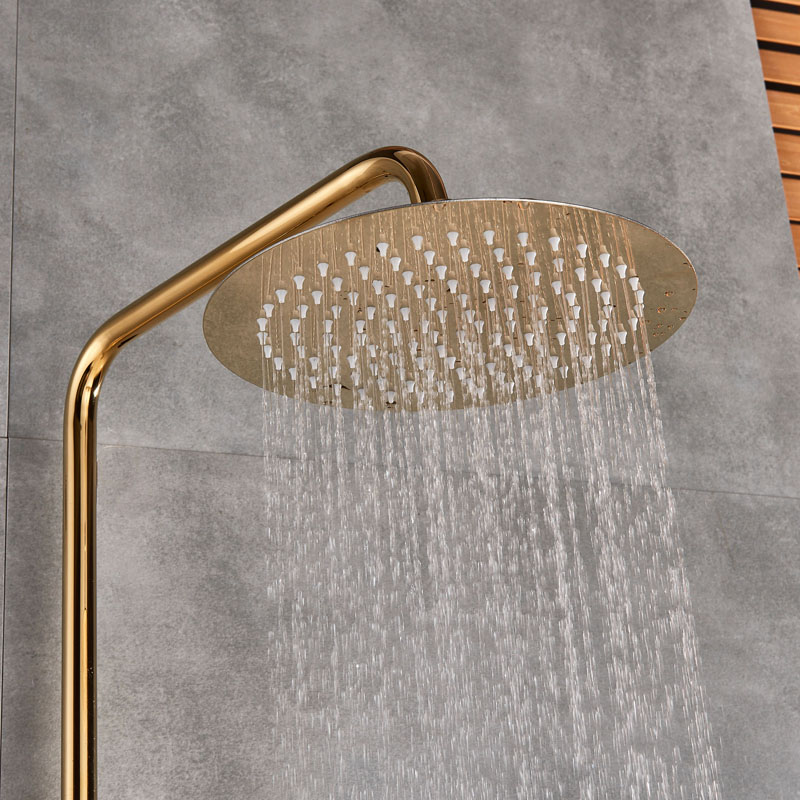 Luxury 8" inch Rainfall Bath Shower Set Faucet + Hand Shower Wall Mounted Rotate Spout Shower Mixer Tap Golden Shower Kits|bath shower set|shower setbath shower - AliExpress