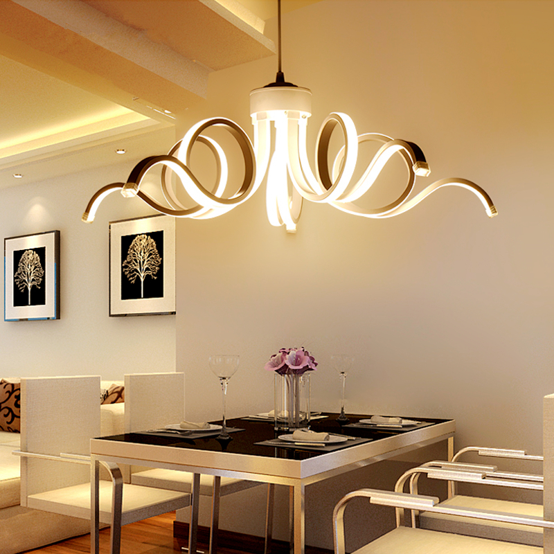 75W Modern LED Chandelier Lighting For Living Room Hotel Restaurant Bedroom Hanging Lamp Aluminum Body Chandeliers AC 90V   260V|chandelier living room|dining room chandelier lightingled chandelier light - AliExpress