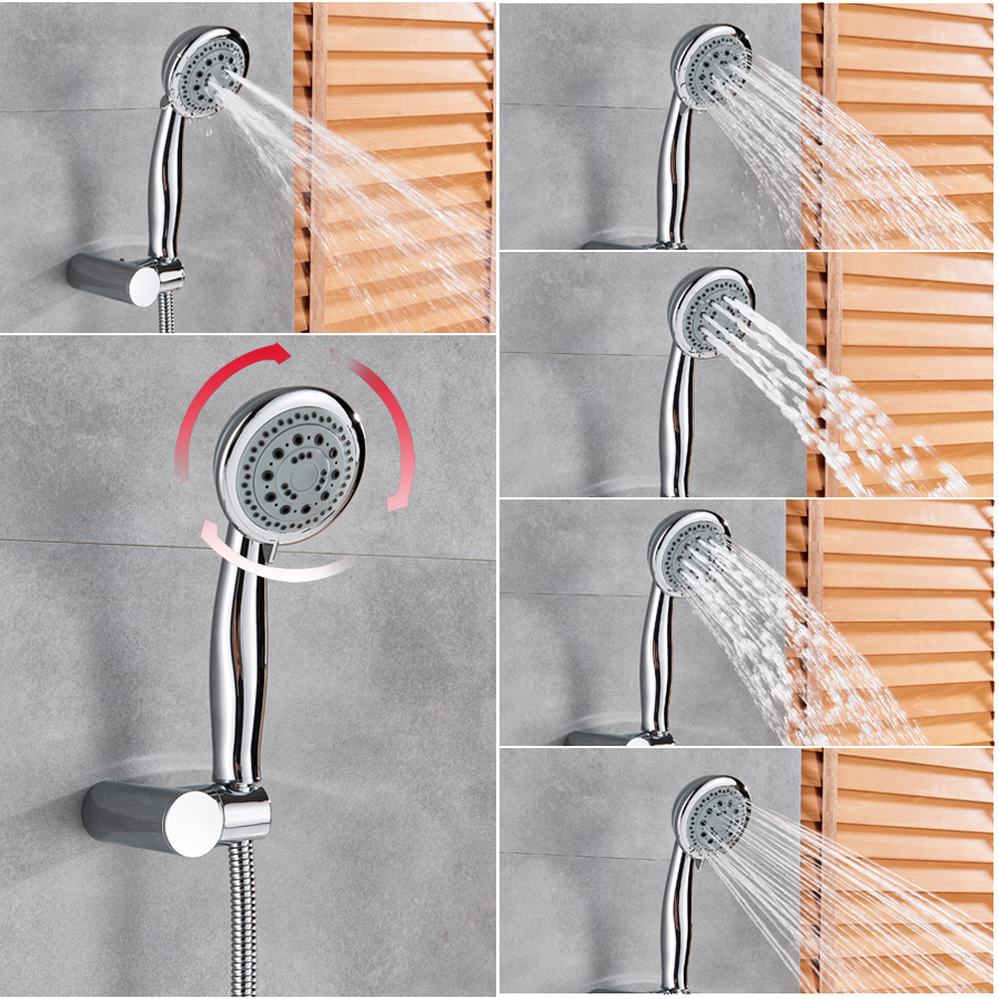 White Waterfall Spout Bathtub Faucet Wall Mounted Multifunction Handshower Bath Shower Set One Handle Bath Tub Mixer Faucet Tap|Bathtub Faucets|   - AliExpress