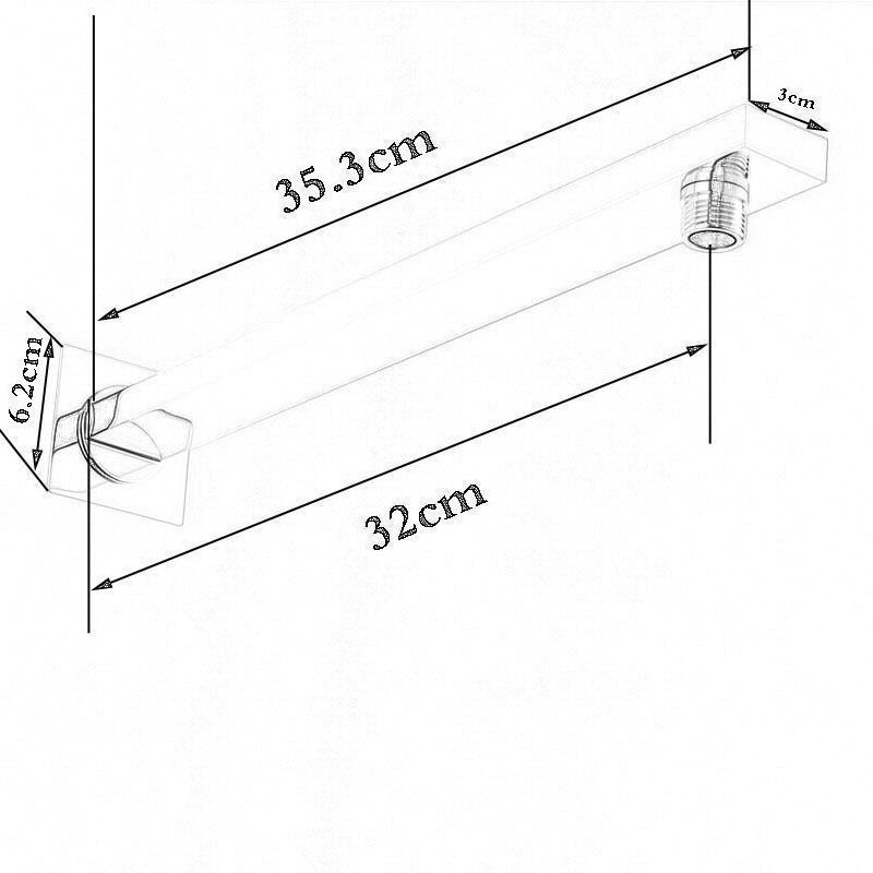 Wall Mounted Chrome 8" Rainfall  Shower Head Square Brass Led light Top Showerhead Chrome/Black Bathroom Rain Top  Head