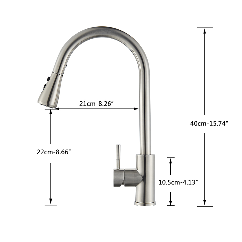 Black Pull Down Kitchen Faucet Tap Single Handle Oil Rubbed Bronze Kitchen Sink Mixer Tap 2 pattern Shower Spout Hot Cold Faucet|Kitchen Faucets|   - AliExpress