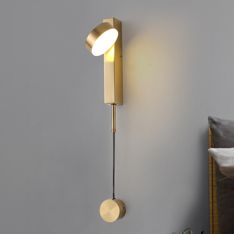 Modern minimalist gold/black LED wall lamp bedroom bedside wall lights corridor fixtures  aisle lamp study balcony lights|LED Indoor Wall Lamps|   - AliExpress