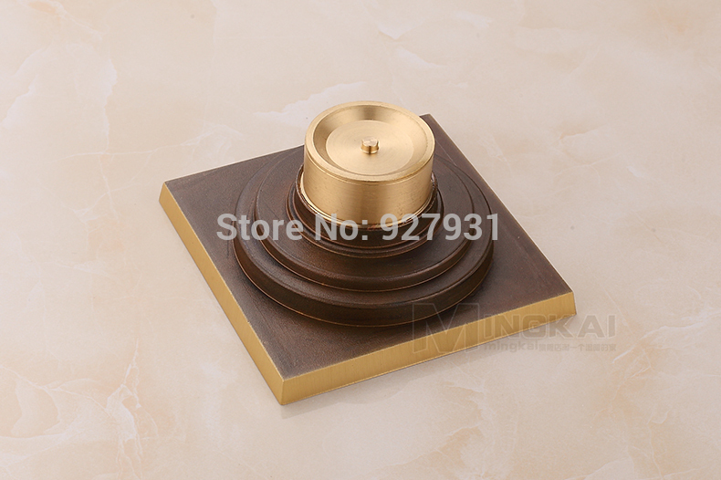 Free Shipping Antique Brass Square 4" Grate Floor Waste Drain 100mmx100mm|brass chain for jewelry|brass cupwast - AliExpress