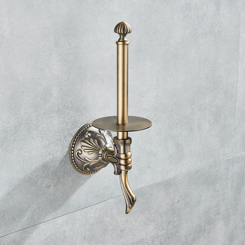 Luxury Creative Wall Mount Roll Toilet Paper Holder Antique Brass Upright Bathroom Toilet Roll Paper Rod|rod length|rod systempaper textile - AliExpress