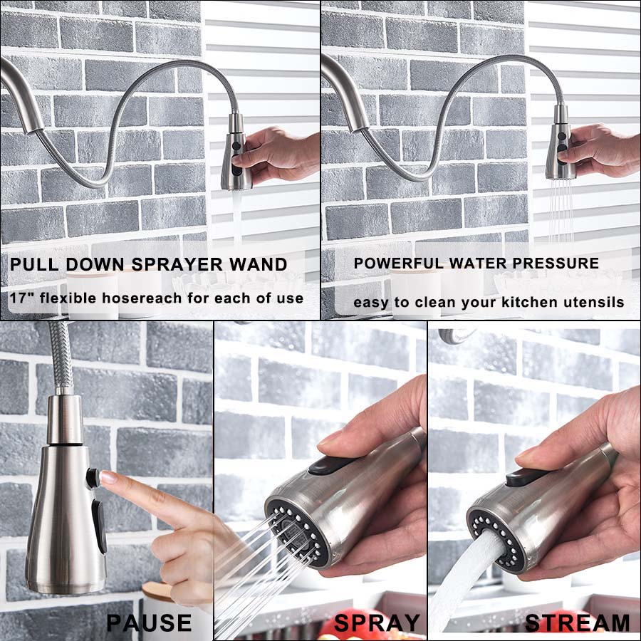 Rozin Purification Kitchen Faucets Black Pull Out Kitchen Water Filter Tap 3 Way Mixer torneira para cozinha de parede Crane|Kitchen Faucets|   - AliExpress