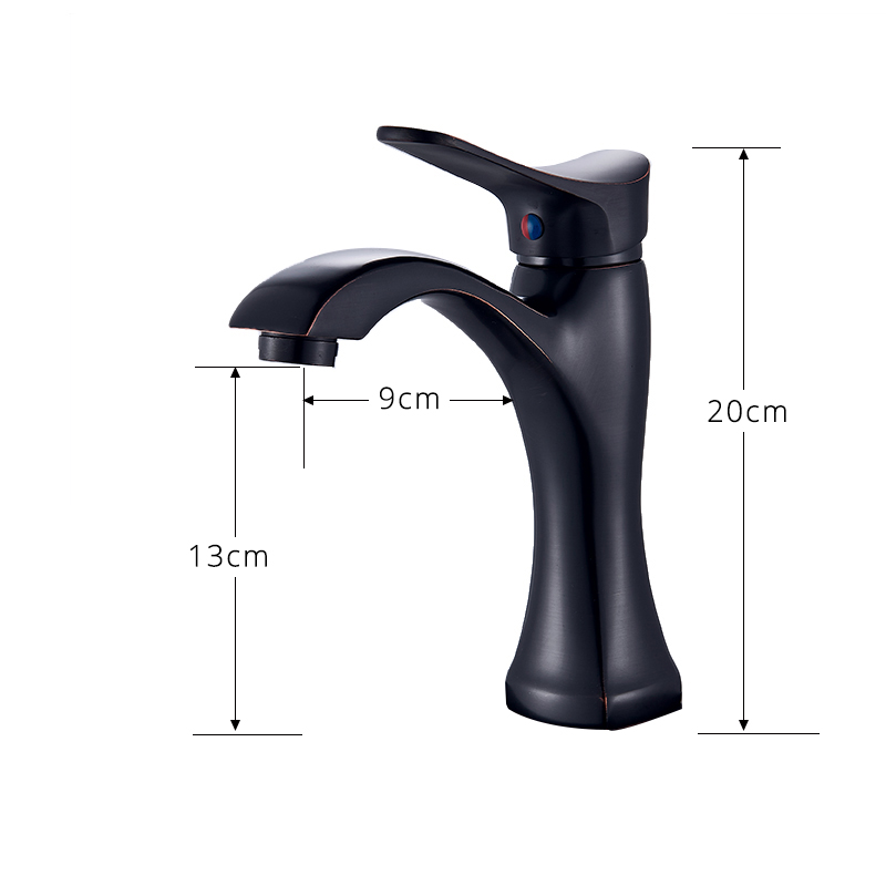 Black Bronze Basin Faucet Deck Mounted One Handle Cold and Hot Bathroom Vessel Sink Mixer Deck Mounted Washing Tap|Basin Faucets|   - AliExpress