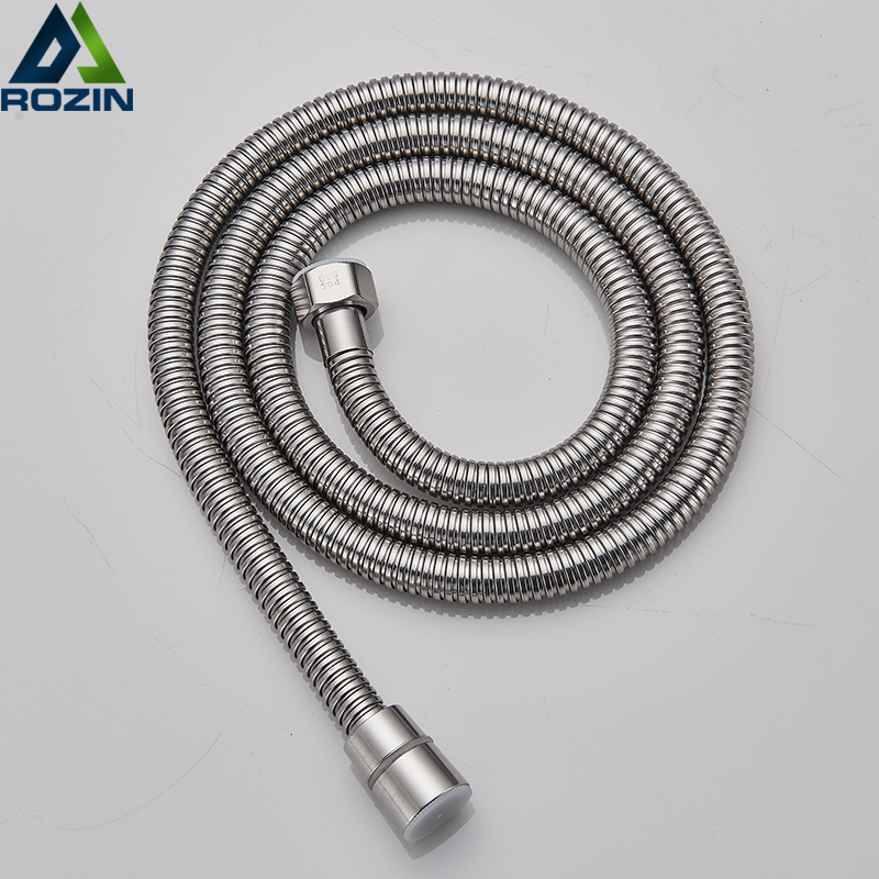 Free Shipping Stainless Steel 96" Stretch Shower Hose Brushed Nickel 2.45 m G1/2 Bathroom Faucet Accessories Plumbing Hoses|shower hose|plumbing hosestainless steel shower hose - AliExpress