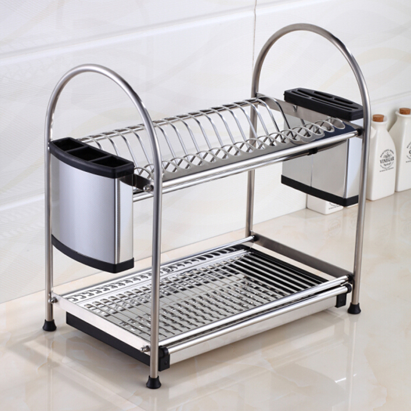 Desktop Home Kitchen Organizer Rack Storage Holder Tableware drain rack Kitchen cabinet storage Stainless Steel Finish|Kitchen Cabinet Storage|   - AliExpress