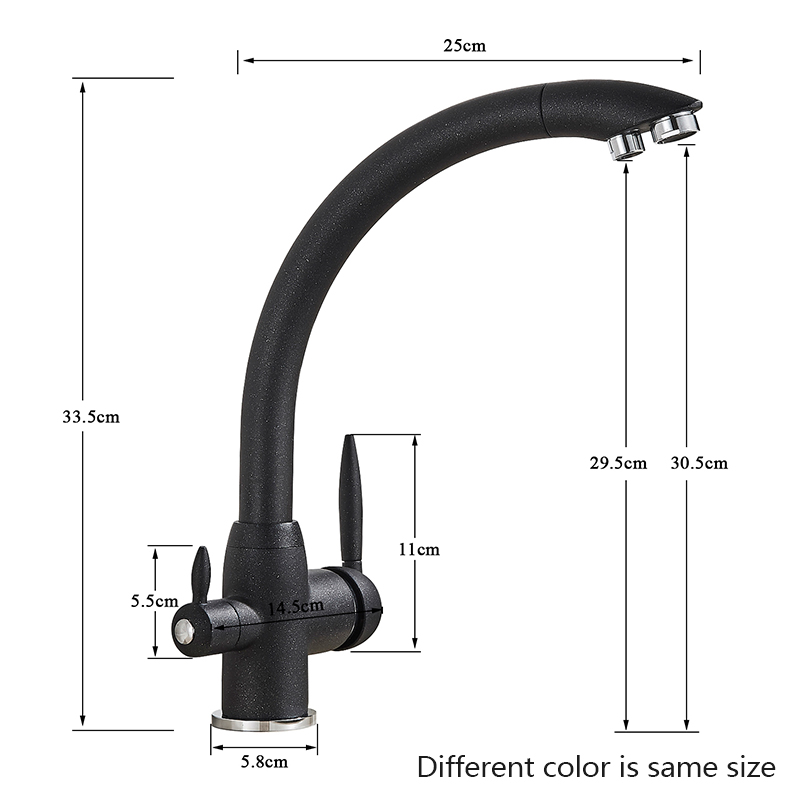 Rozin Swivel Drinking Water Kitchen Faucets Black Pure Water Filter Faucet Double Handle Water Purification Kitchen Mixer Tap|kitchen faucet|water kitchenkitchen drinking water faucet - AliExpress