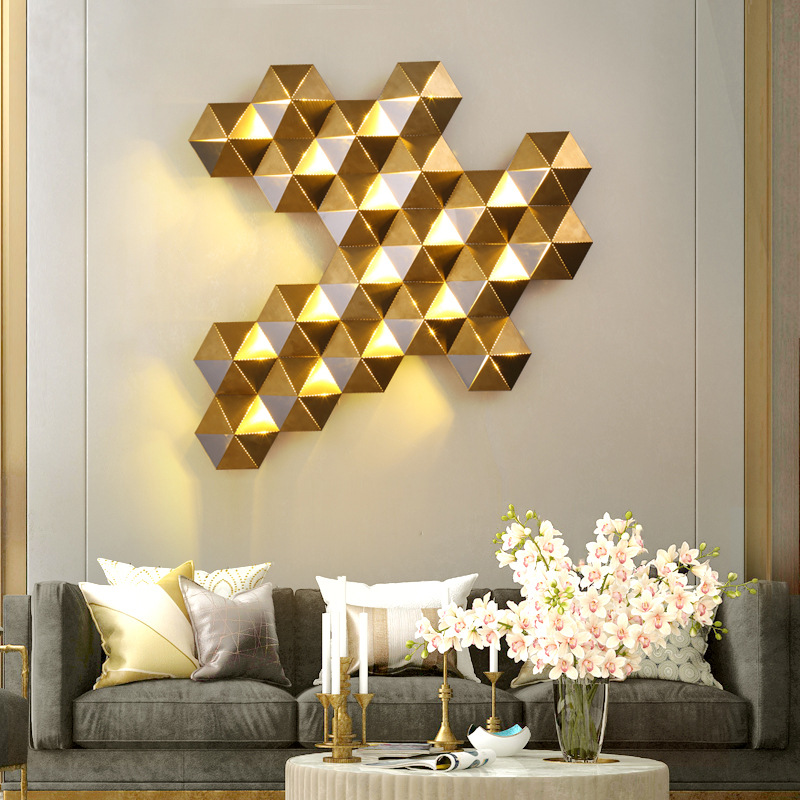 Post modern Golden LED wall lamp Novelty Creative Stainless steel Lighting Restaurant bedroom living room bedside sconces|LED Indoor Wall Lamps|   - AliExpress