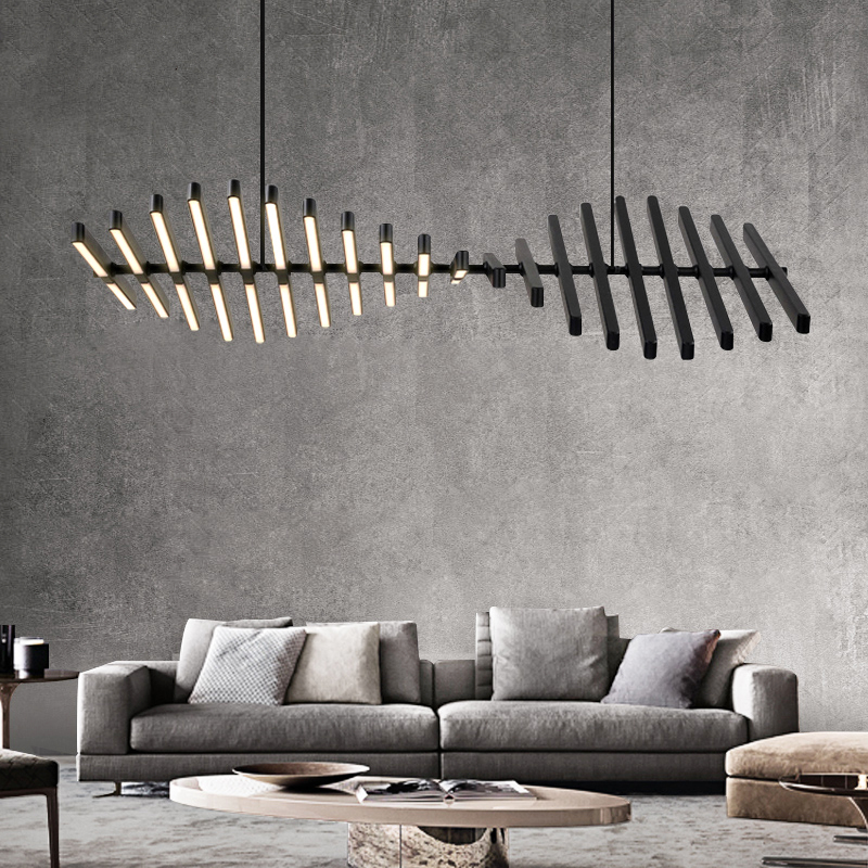 Modern LED Chandelier lighting Nordic Black/White Office Pendant lamps living room home hanging lights dining room Bar fixtures|Chandeliers|   - AliExpress