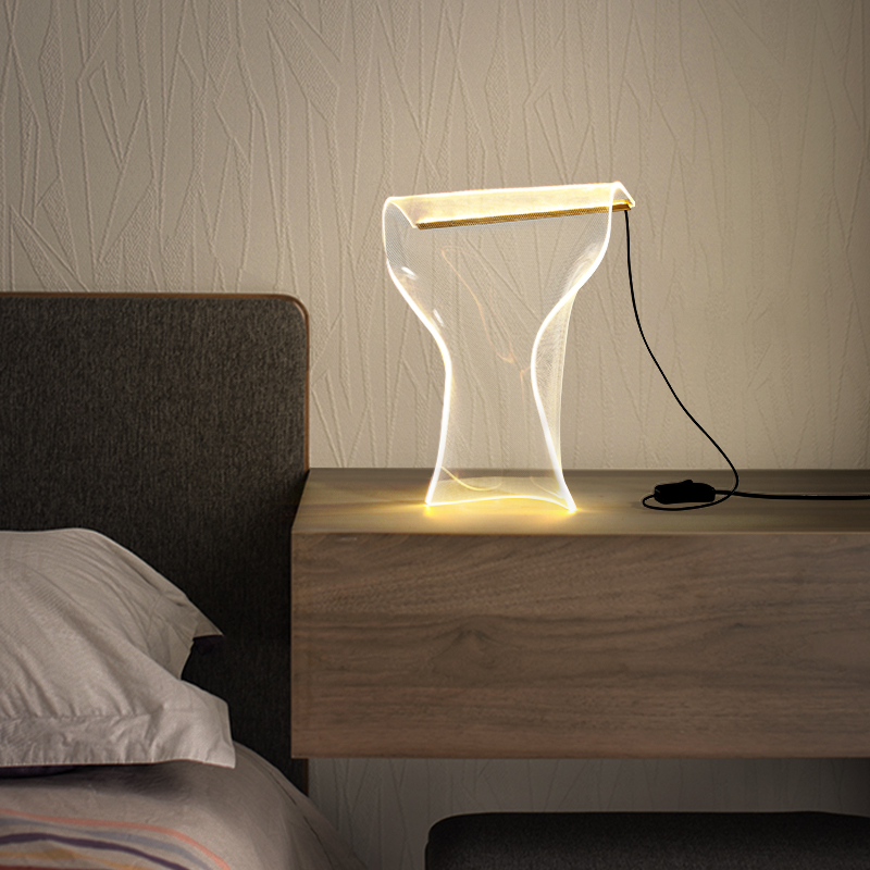 Light Guide Creative LED Table Lamp Postmodern Simple Living Room Bedroom Bedside Table Light Showroom Deco Gold Desk Lighting|LED Table Lamps|   - AliExpress