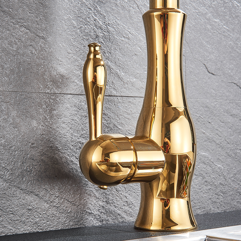 Brass Kitchen Faucet 5 Color Rotation High Arch Kitchen Sink Faucet Pull Out Sprayer Hot Cold Water Mixer Tap Torneira Cozinha|faucet|tap plugfaucet led - AliExpress