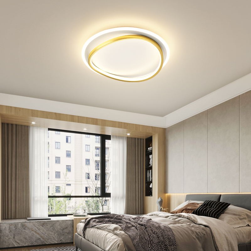 Black Or Gold LED Ceiling Light Study Living Room Modern Nordic Simple Panel Lamp Acrylic Bedroom Kitchen Indoor Round Fixtures|Ceiling Lights|   - AliExpress