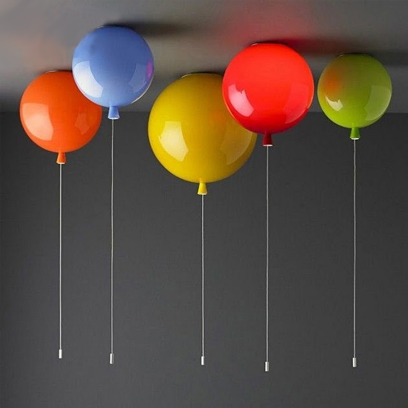 E27 Modern Simple LED Pendant Lights Acrylic Children's Room Multi color Balloons Bedroom Home Deco Lighting Hanging Fixtures|Pendant Lights|   - AliExpress