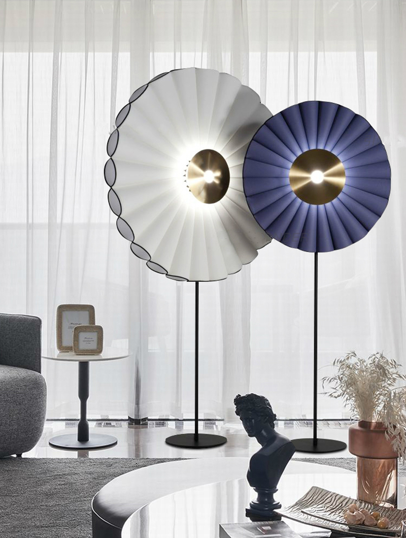 Postmodern Novelty LED Floor Lamp Nordic Fabric Living Room Bedroom Simple Floor Light Designer Hotel Hall Art Standing Lighting|Floor Lamps|   - AliExpress