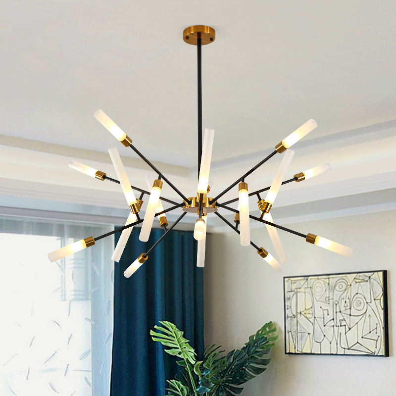 Gold or Black LED Chandelier Lighting Dining Living Room Nordic Chandeliers Bedroom Home Decoration Hanging Lamp Fixtures G9|Chandeliers|   - AliExpress