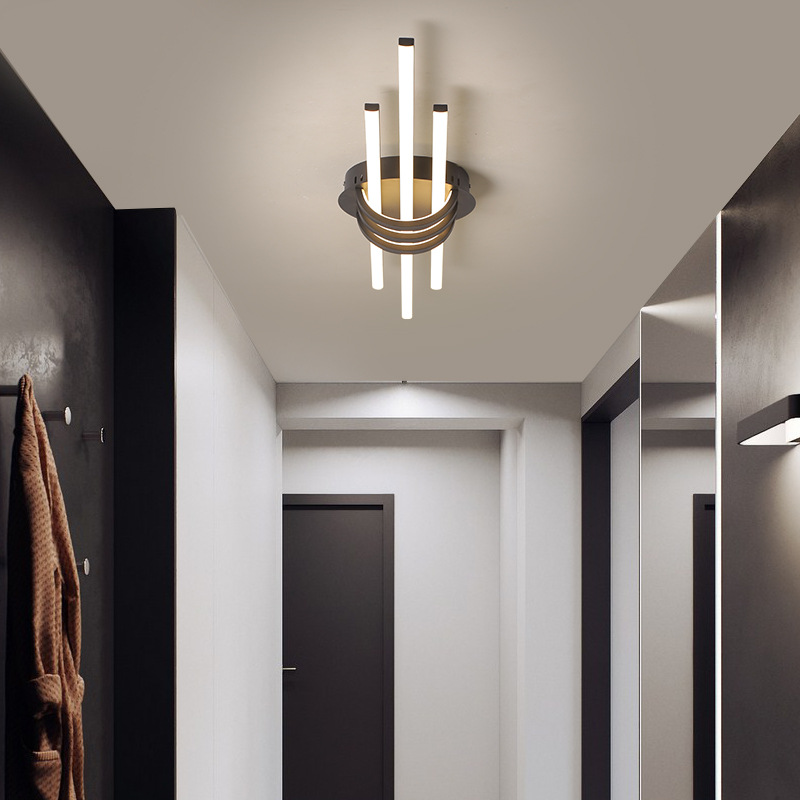 Creative Modern LED Ceiling Light For Bedroom Aisle Corridor Porch Long Panel Lamp Black Or White Simple Acrylic Ceiling Lamps|Ceiling Lights|   - AliExpress