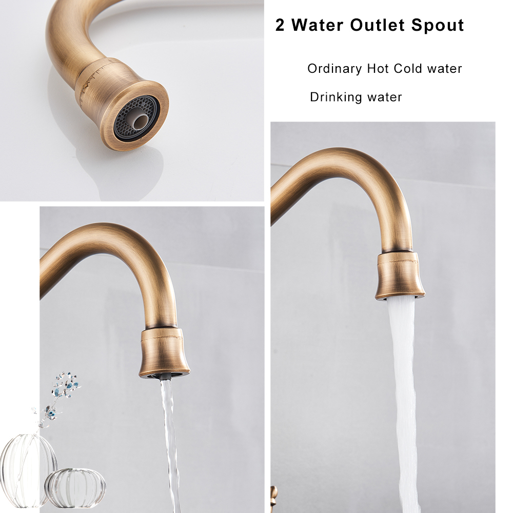 Modern Kitchen Water Filter Faucet Lead Free Water Filtration Faucet Antique Brass Drinking Water Faucet Kitchen Sink Faucet|Kitchen Faucets|   - AliExpress