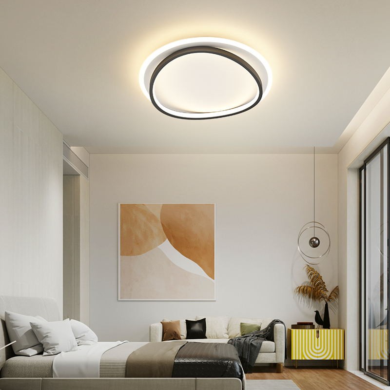 Black Or Gold LED Ceiling Light Study Living Room Modern Nordic Simple Panel Lamp Acrylic Bedroom Kitchen Indoor Round Fixtures|Ceiling Lights|   - AliExpress