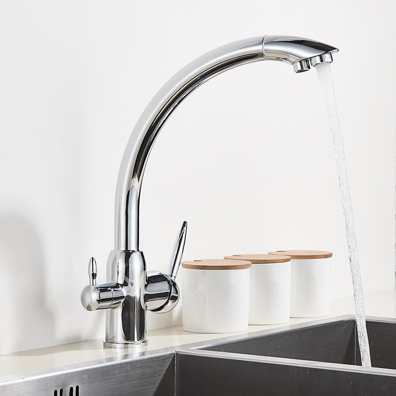 Rozin Swivel Drinking Water Kitchen Faucets Black Pure Water Filter Faucet Double Handle Water Purification Kitchen Mixer Tap|kitchen faucet|water kitchenkitchen drinking water faucet - AliExpress