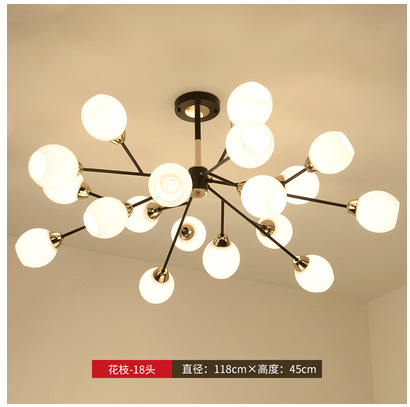 Nordic LED Chandelier Lighting AC90V   260V Iron Branch Art Hanging Lamp For Living Room Restaurant Kitchen Deco chandeliers|Chandeliers|   - AliExpress